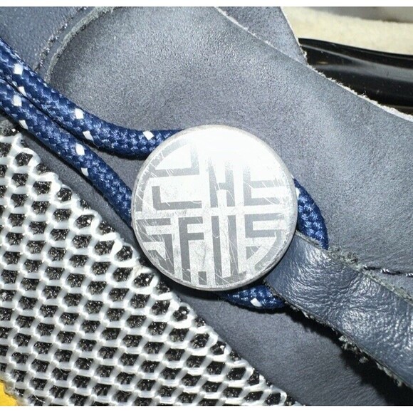 Plae‎ Butler Shoes Sneakers Dress Mens Size 10 Womens 11.5 Blue Yellow Preppy - Picture 8 of 15